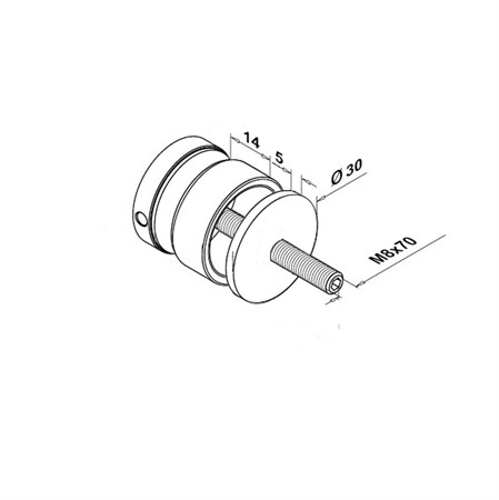 KM-383 Bolts flat D=30mm / BB6